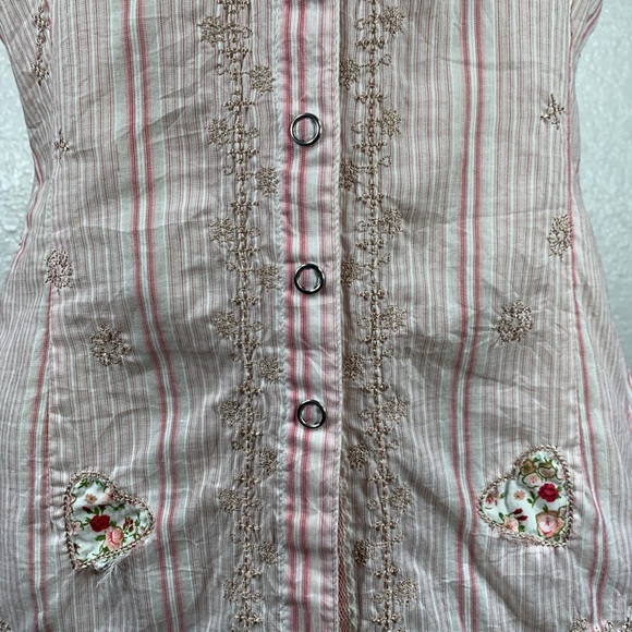 Johnny Was 210 Skull/Wings Stripe top Sz M NWT - Picture 5 of 8